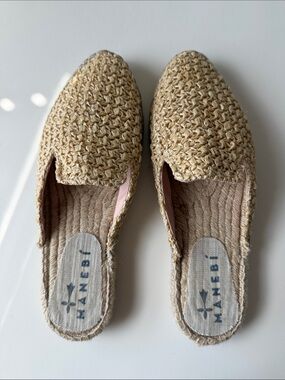 Manebi Woven Natural Espadrille Slip-On - Natural